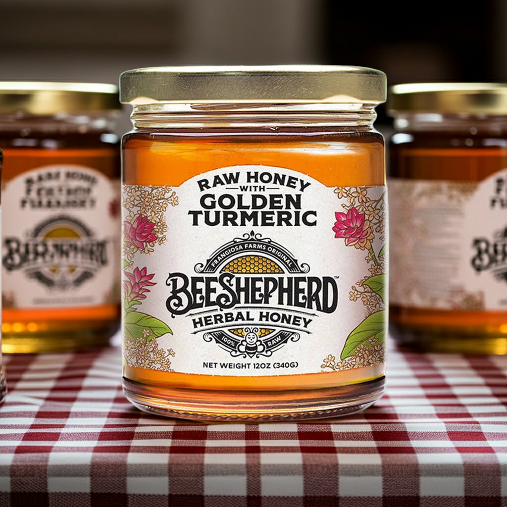 Bee Shepherd Golden Turmeric in Raw Honey 12 oz