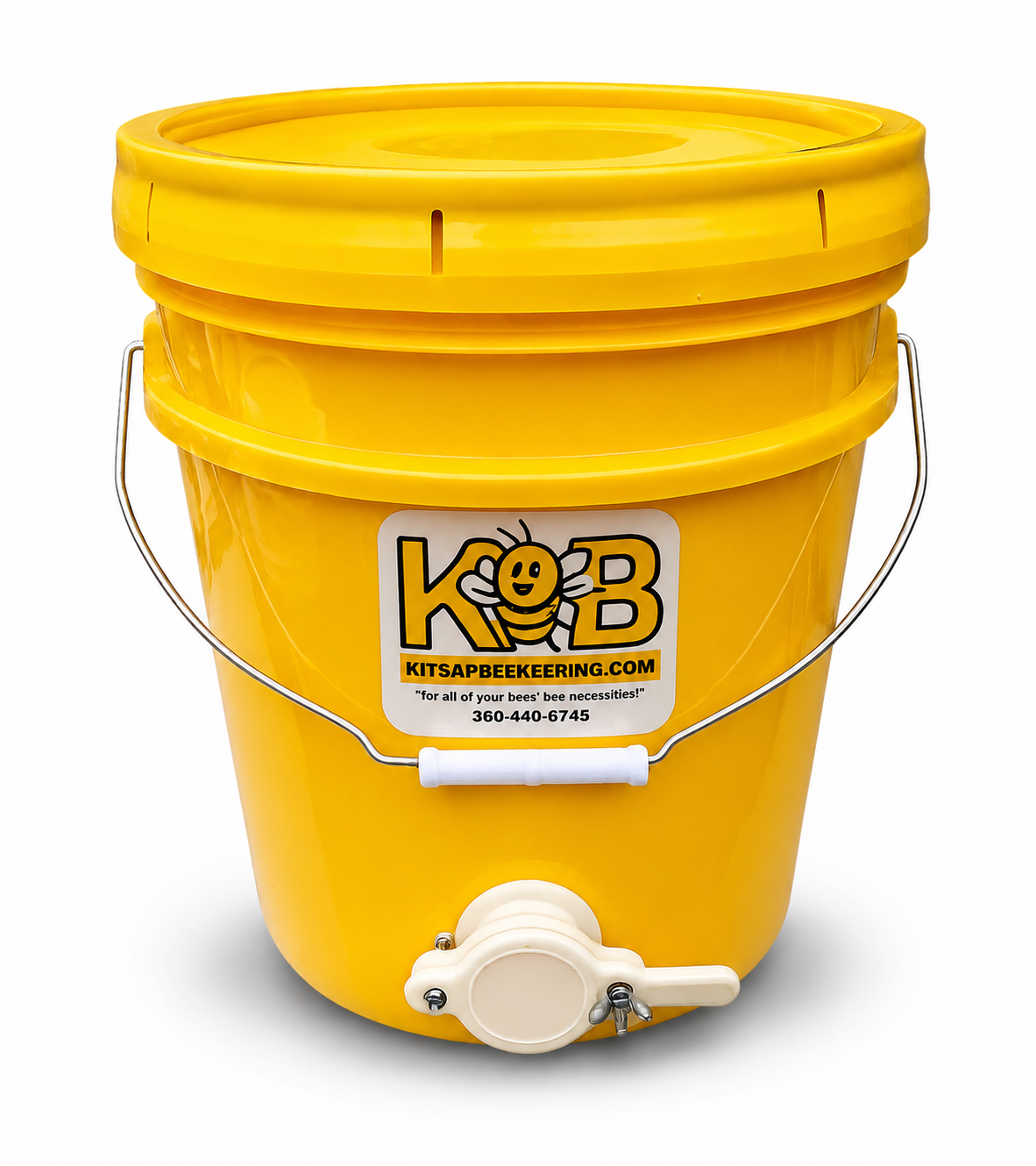 Honey bucket with lid and gate