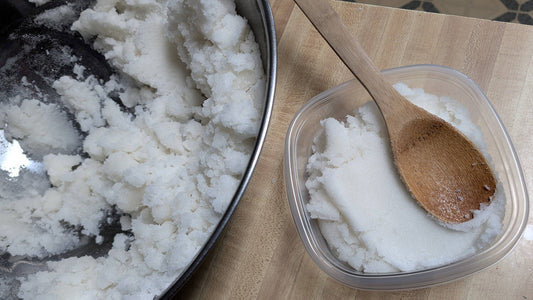 Making sugar bricks for winter feeding