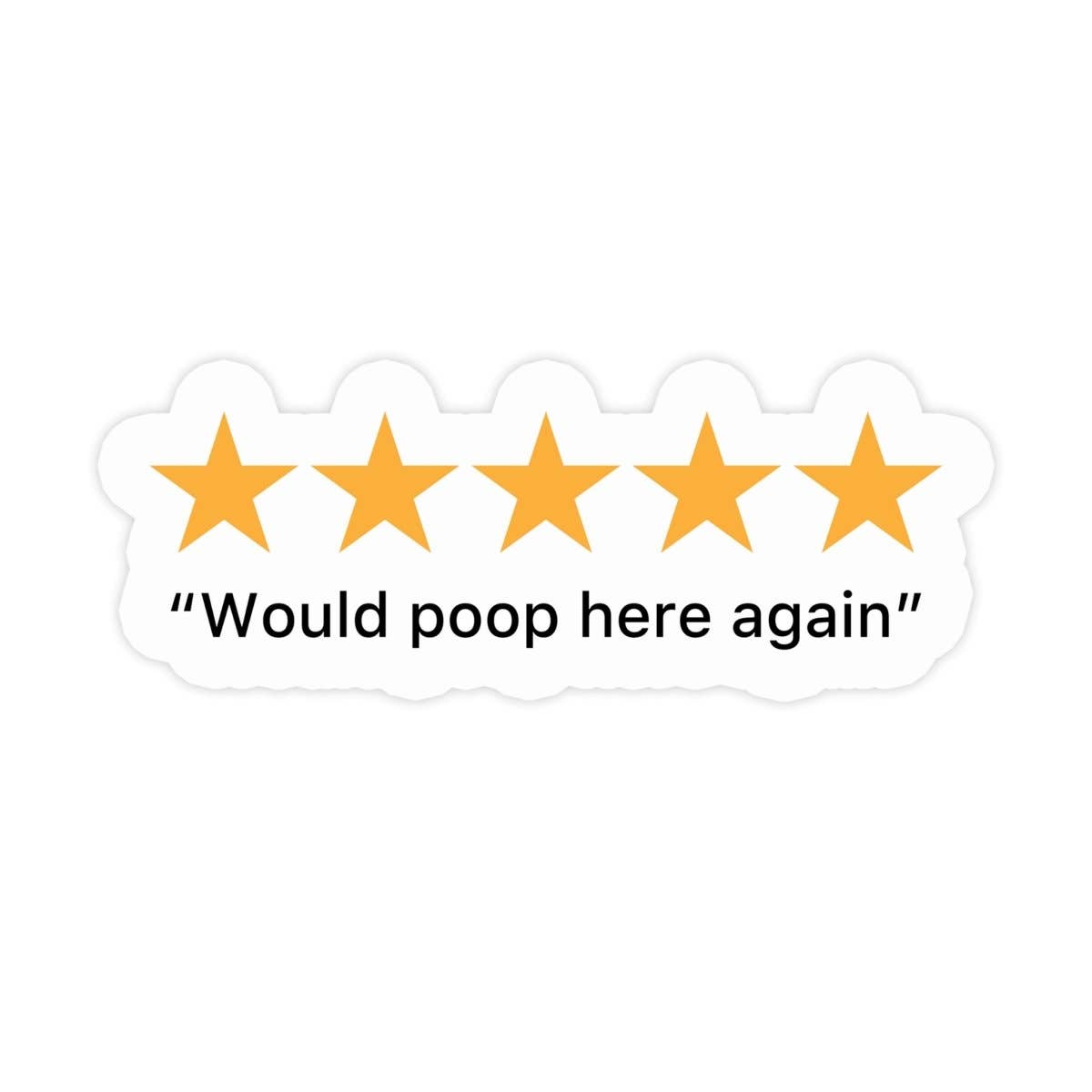 5 Star Poop Sticker