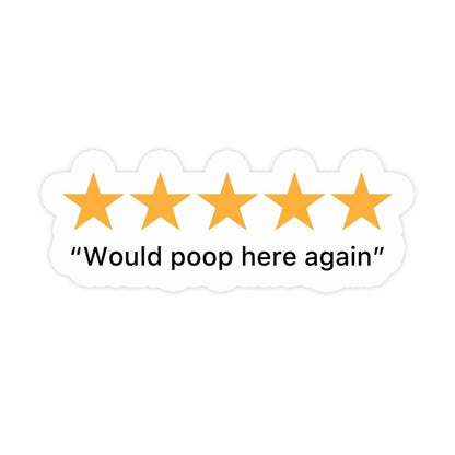 5 Star Poop Sticker
