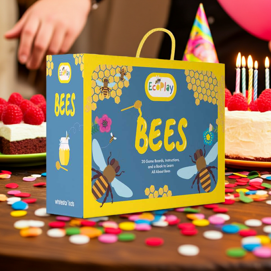 Eco Play: Bees puzzles and games book for kids!