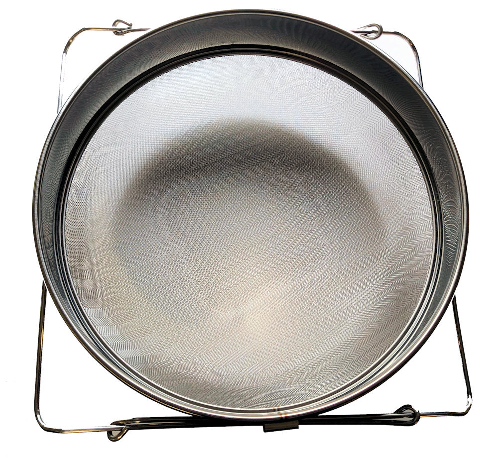 Double 5-gallon honey strainer with stand