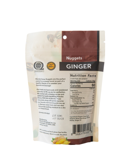 Manuka Honey & Ginger Nuggets 3 oz