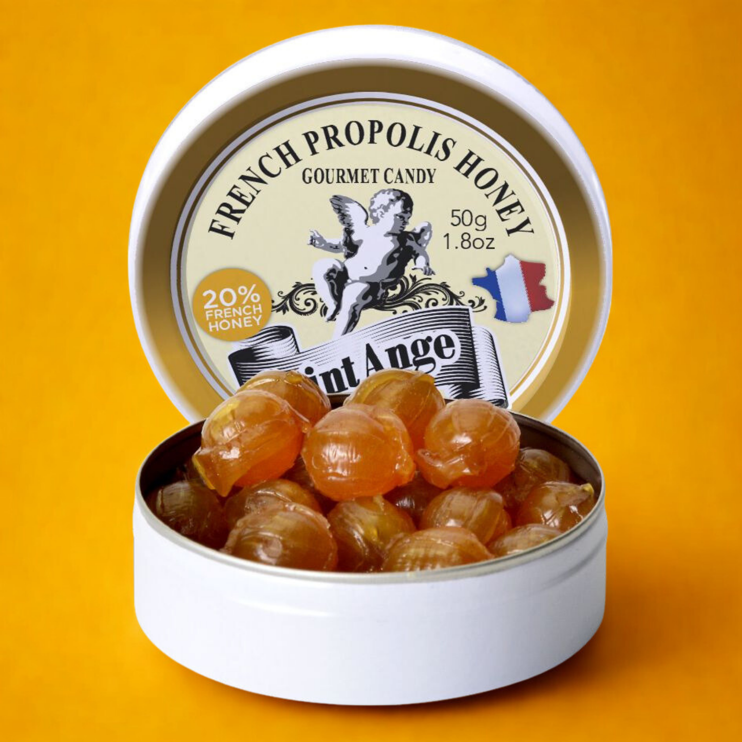 Saint Ange Honey Propolis - French Gourmet Natural Candy Tin