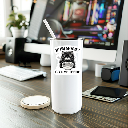 Funny Give Me Foody Vinyl Sticker - Cat