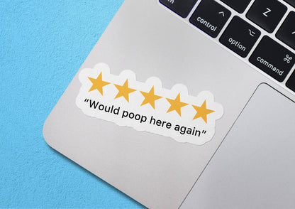 5 Star Poop Sticker