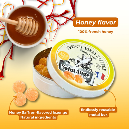 Saint Ange Honey Saffron - French Gourmet Natural Candy Tin