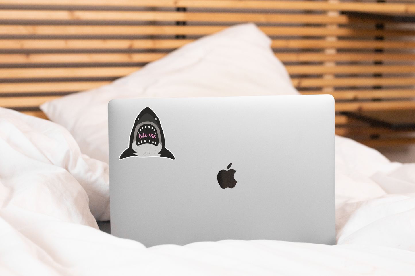 Bite Me Sticker - shark, ocean, funny, coast, sea, animal