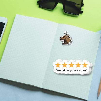 5 Star Poop Sticker