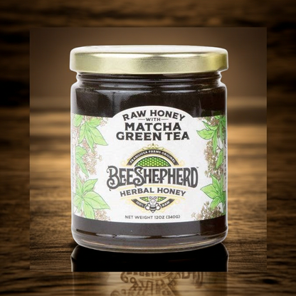 Bee Shepherd Matcha Green Tea Honey 12oz