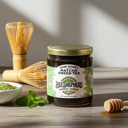 Bee Shepherd Matcha Green Tea Honey 12oz