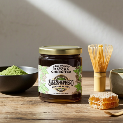 Bee Shepherd Matcha Green Tea Honey 12oz
