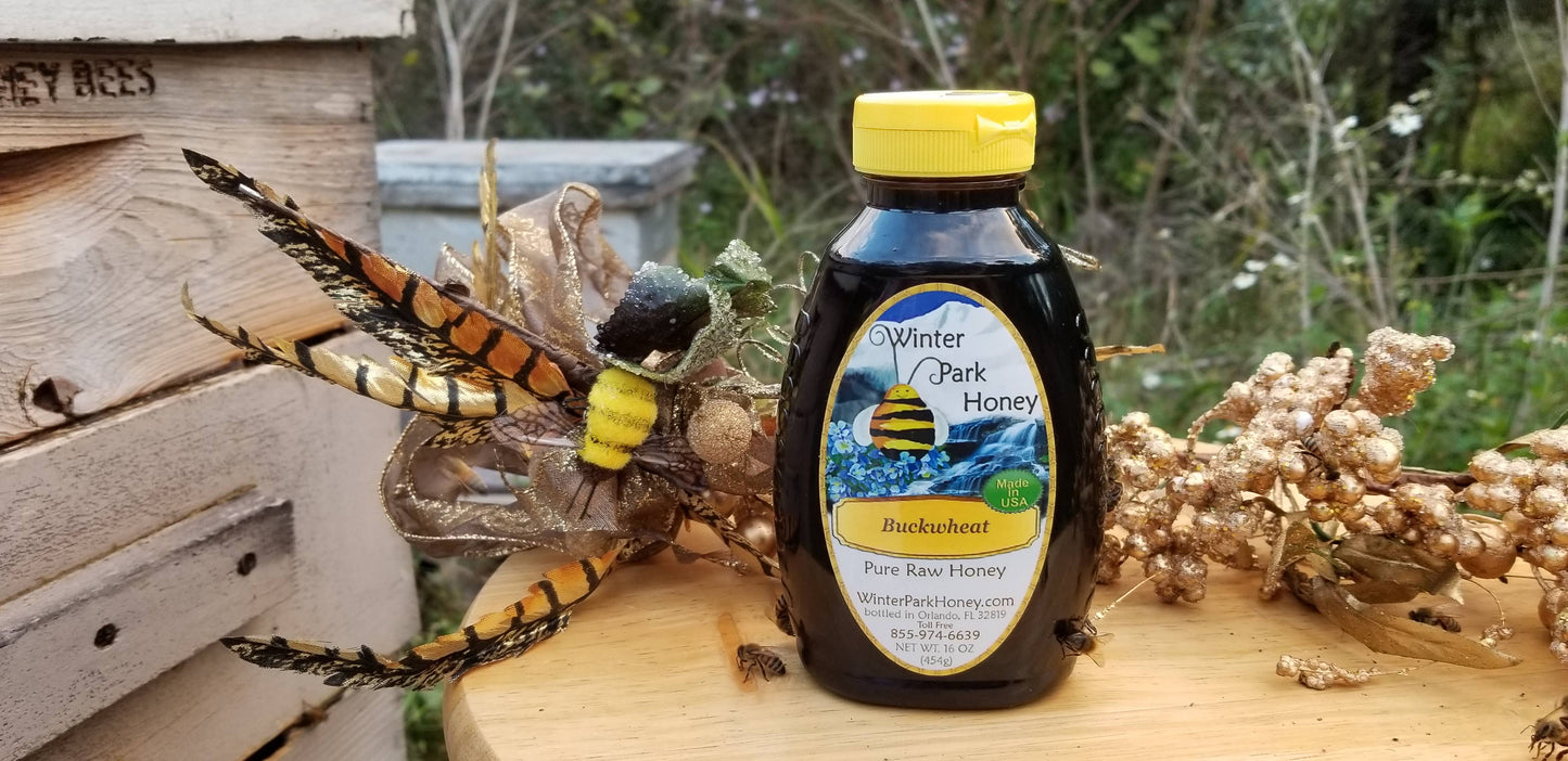 Buckwheat Honey - 16oz | Winter Park Honey (Pure Raw)