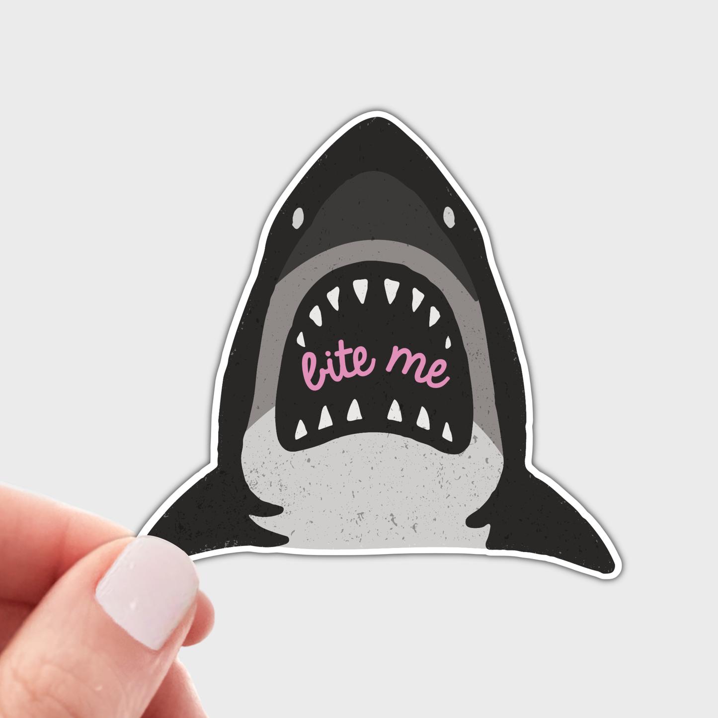 Bite Me Sticker - shark, ocean, funny, coast, sea, animal