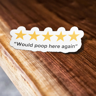 5 Star Poop Sticker