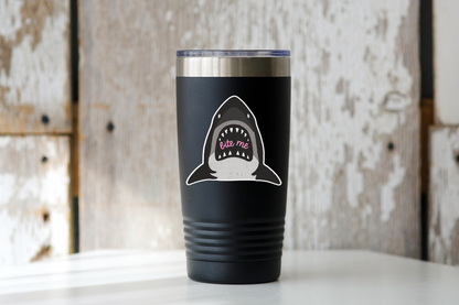 Bite Me Sticker - shark, ocean, funny, coast, sea, animal