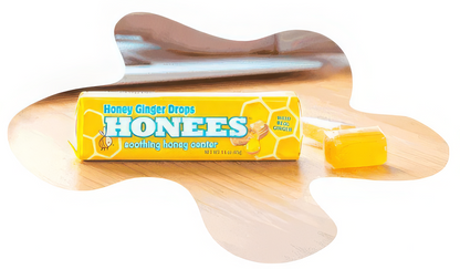 Honees Filled Honey GINGER Cough Drops - 9 count