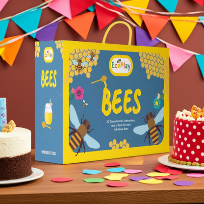 Eco Play: Bees puzzles and games book for kids!