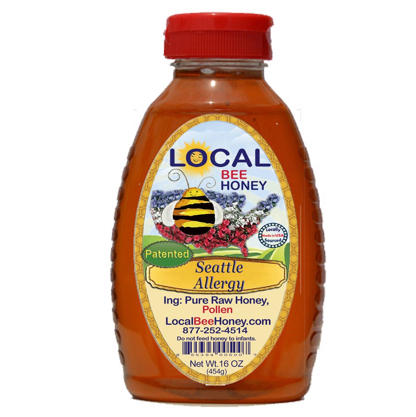 Seattle Allergy Honey - 16oz  | Local Bee Honey