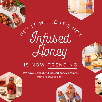 Bourbon Honey | Raw, Unfiltered, | 12-pack | 18 oz