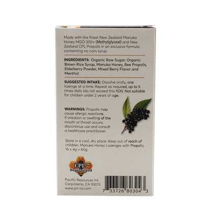 Manuka Honey Propolis Lozenge/Cough Drops, Elderberry