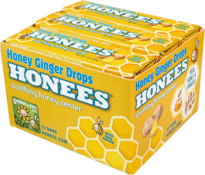 Honees Filled Honey GINGER Cough Drops - 9 count