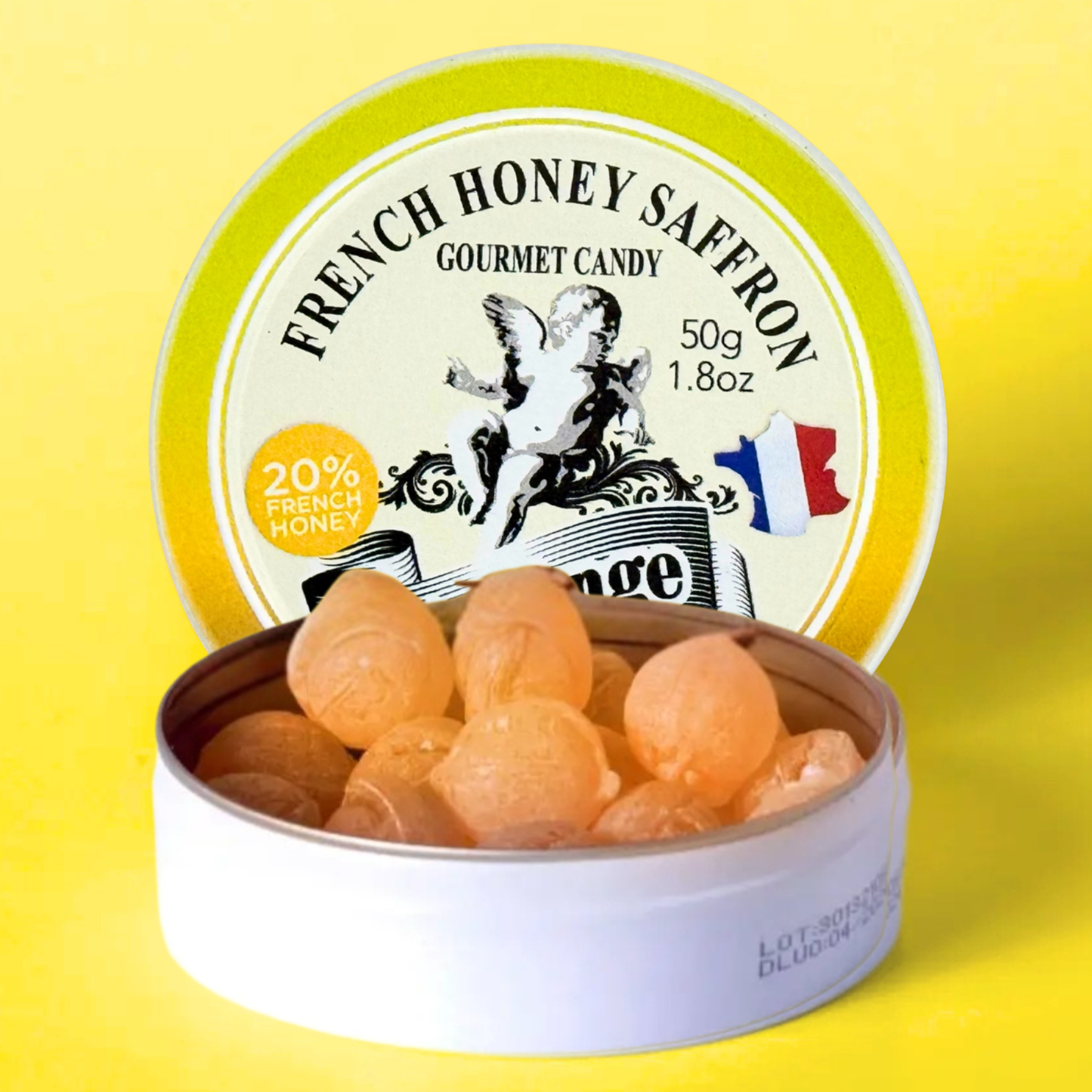 Saint Ange Honey Saffron - French Gourmet Natural Candy Tin