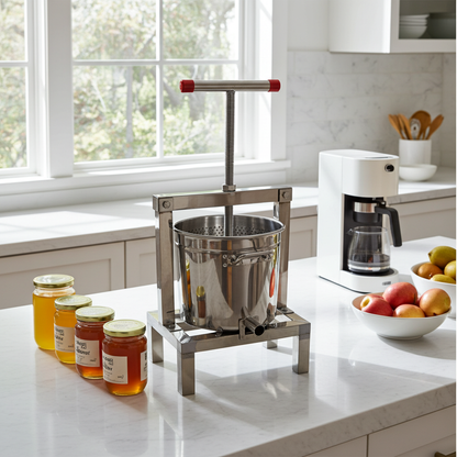 Heavy duty honey/wax press
