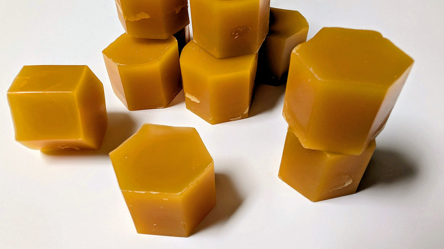 Hexagon design 100% pure bees wax for artists, crafters, beekeepers, shop workers