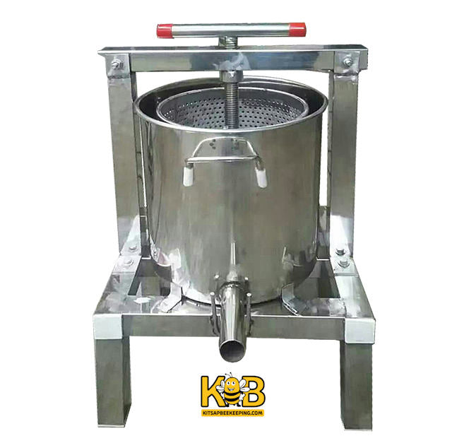 Heavy duty honey/wax press