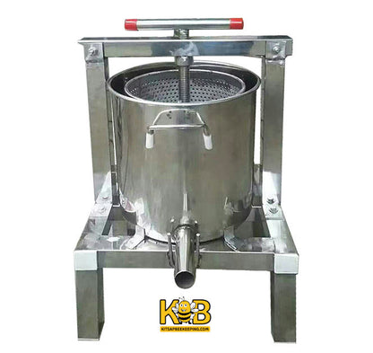 Heavy duty honey/wax press
