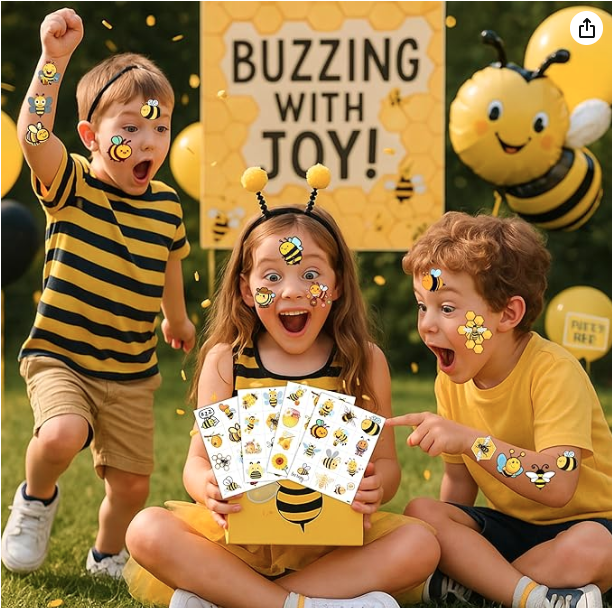 HGC - Bee tattoos for kids and adults!