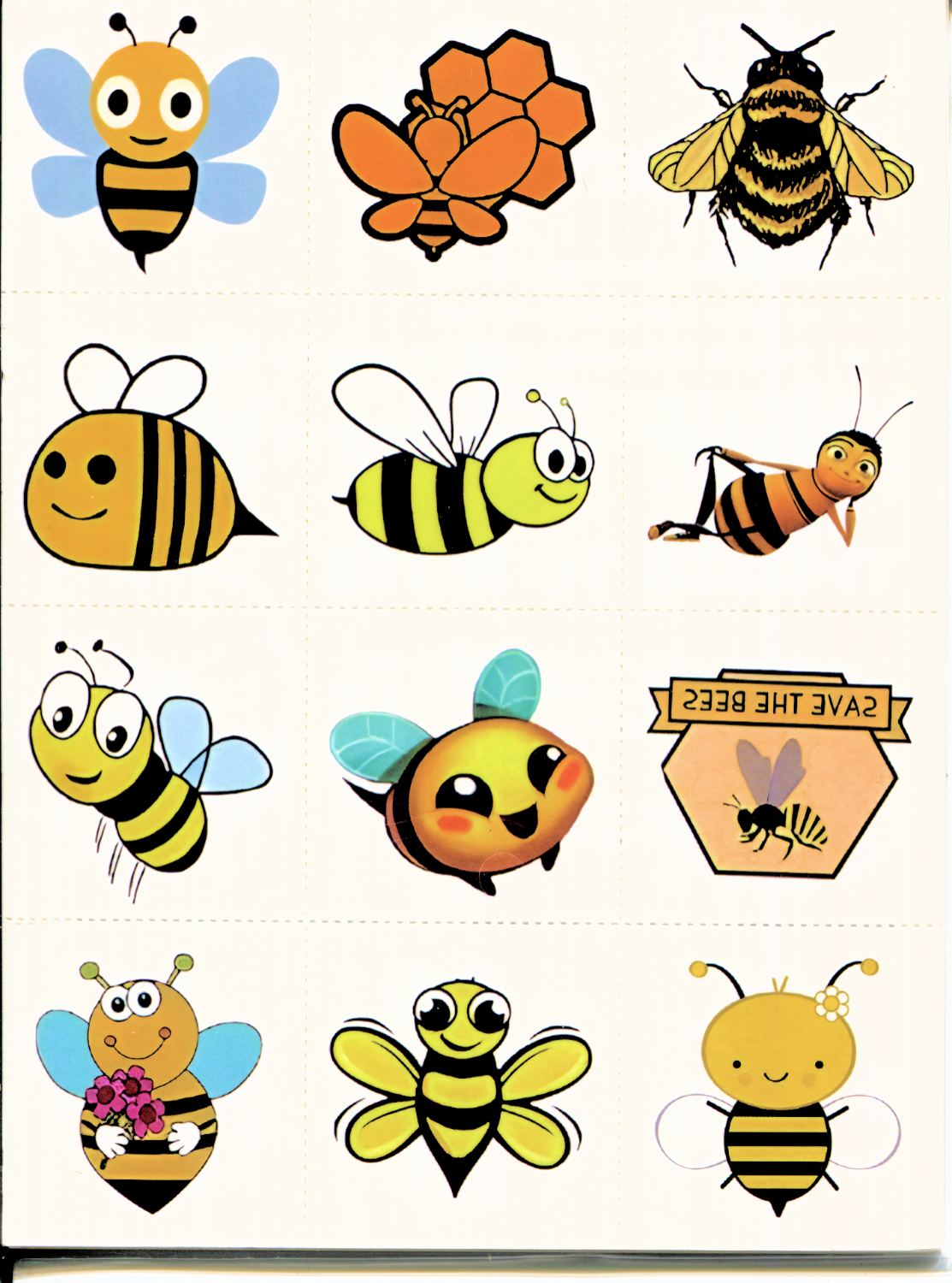 HGC - Bee tattoos for kids and adults!