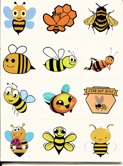 HGC - Bee tattoos for kids and adults!