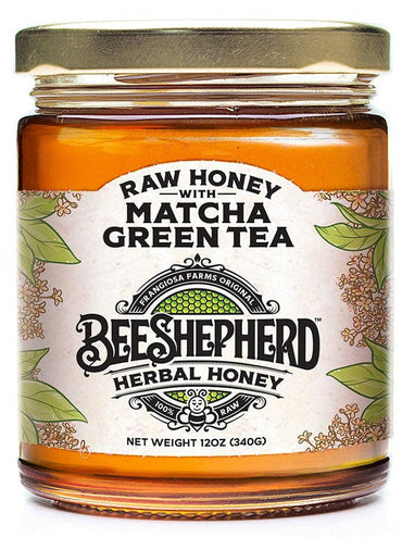 Bee Shepherd Matcha Green Tea Honey 12oz case of 6