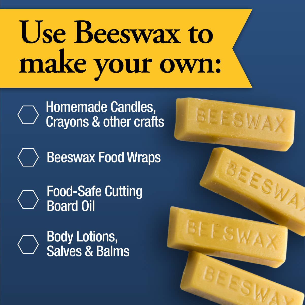 Beeswax - 1 ounce Bars