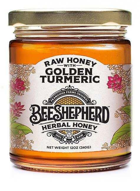 Bee Shepherd Golden Turmeric in Raw Honey 12 oz